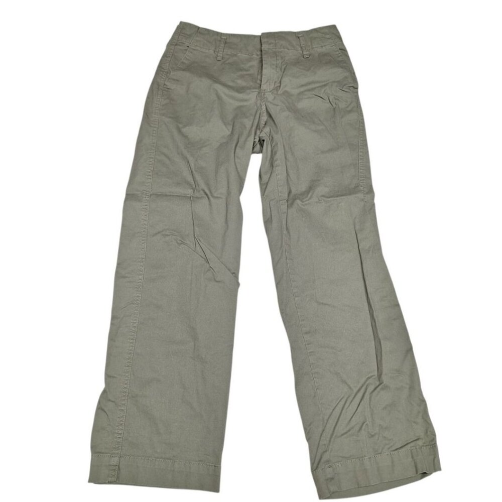 A New Day Pants Green Womens Size 2 Straight Keg Mid Rise Stretch Earth Boho